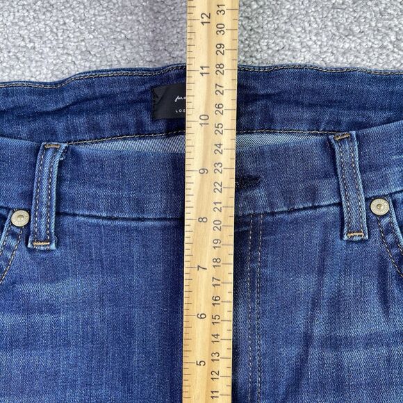 7 For All Mankind Jeans Women’s 31X29 Blue Bootcut Mid-Rise Dark Wash Stretch - Picture 12 of 15